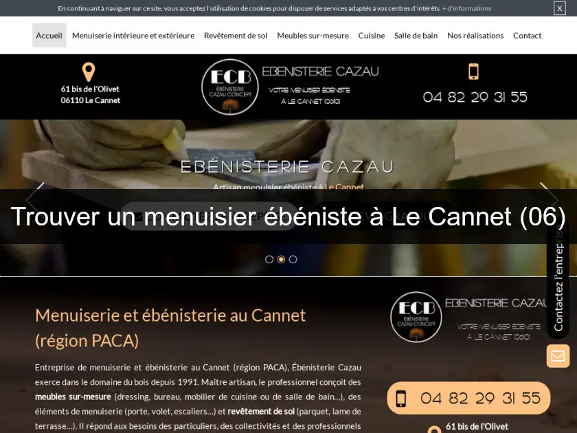 Trouver un menuisier ébéniste à Le Cannet (06)