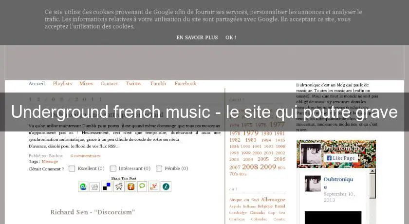 Underground french music - le site qui poutre grave