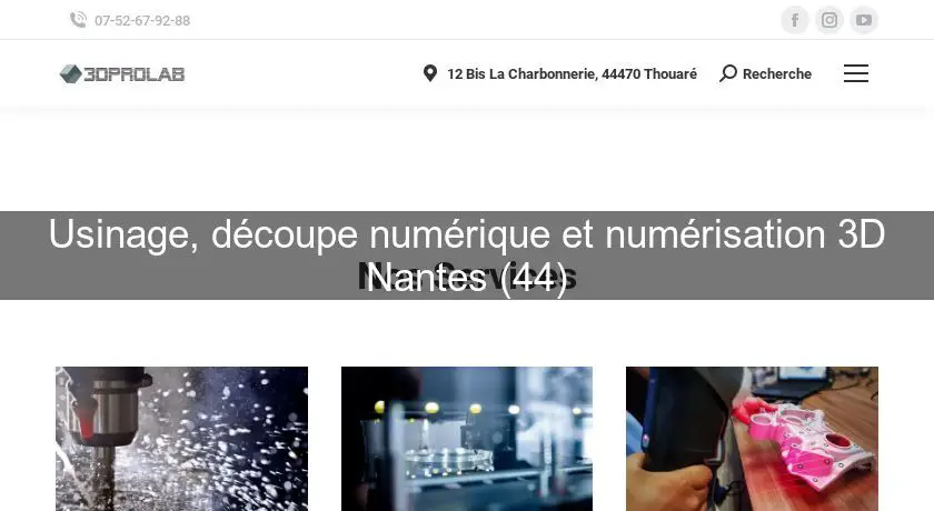 Usinage, découpe numérique et numérisation 3D Nantes (44)