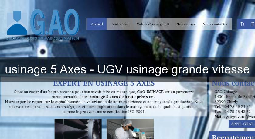 usinage 5 Axes - UGV usinage grande vitesse