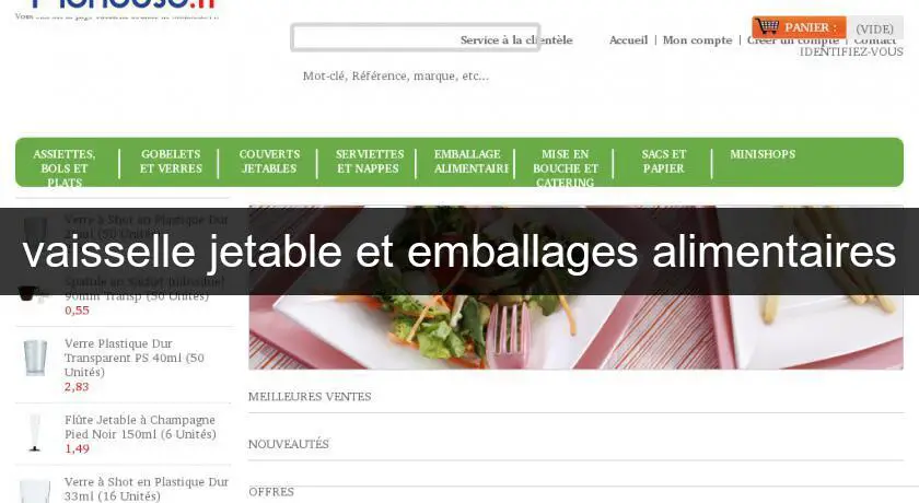 vaisselle jetable et emballages alimentaires