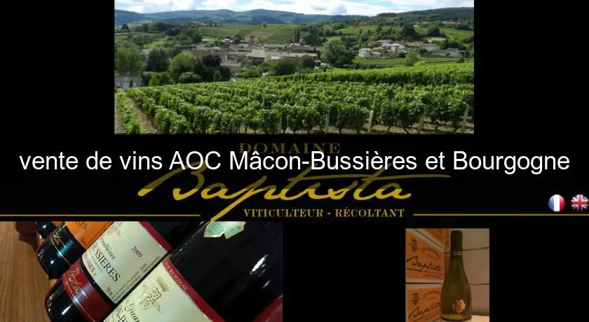 vente de vins AOC Mâcon-Bussières et Bourgogne