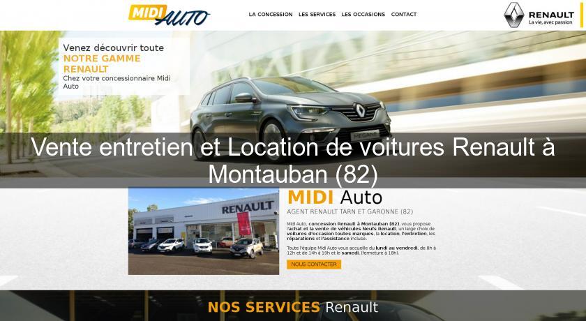 Vente entretien et Location de voitures Renault à Montauban (82)