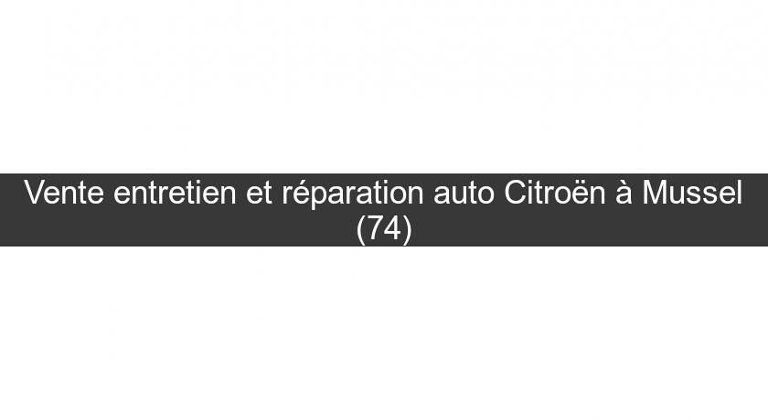 Vente entretien et réparation auto Citroën à Mussel (74)