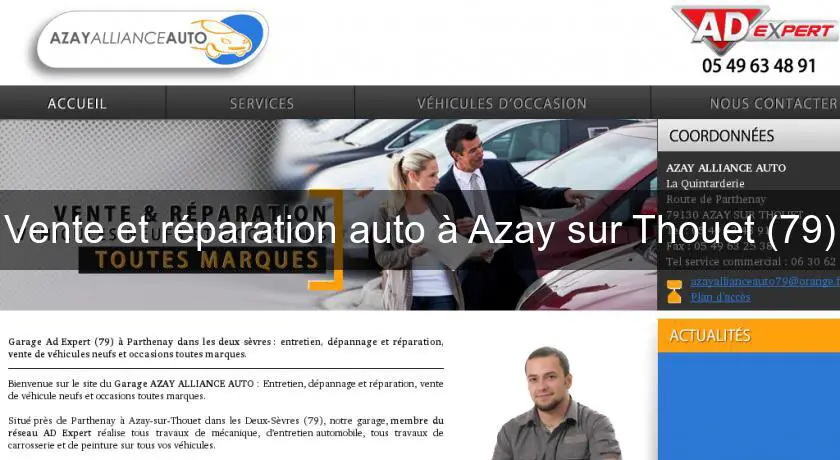 Vente et réparation auto à Azay sur Thouet (79)