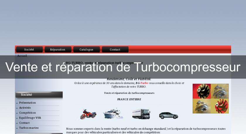 Vente et réparation de Turbocompresseur