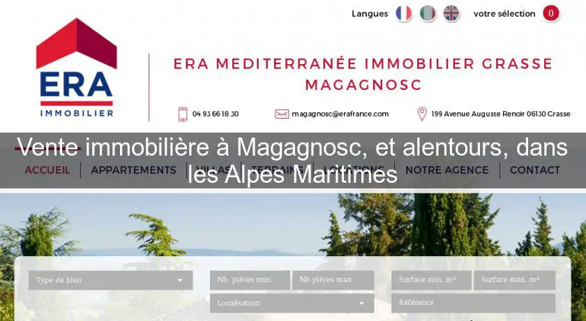 Vente immobilière à Magagnosc, et alentours, dans les Alpes Maritimes