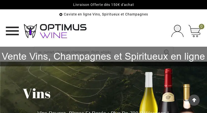 Vente Vins, Champagnes et Spiritueux en ligne