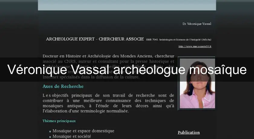 Véronique Vassal archéologue mosaîque