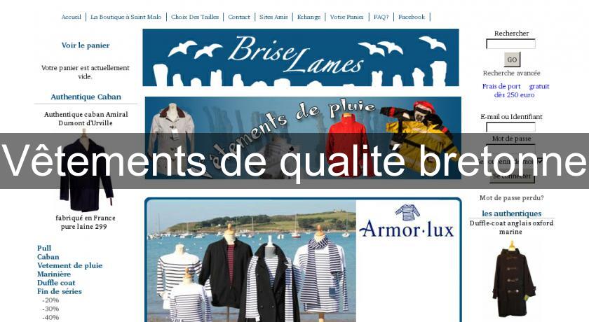 Vêtements de qualité bretonne