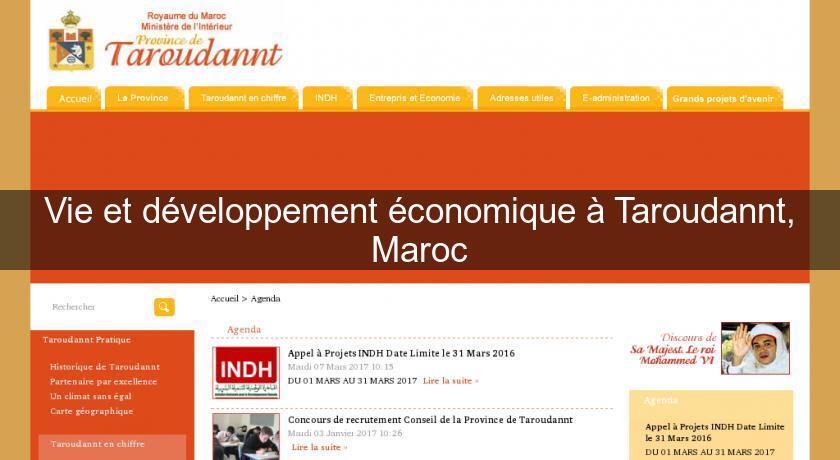 Vie et développement économique à Taroudannt, Maroc