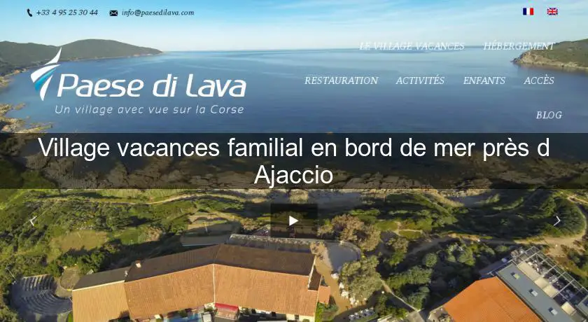 Village vacances familial en bord de mer près d'Ajaccio