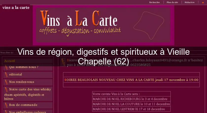 Vins de région, digestifs et spiritueux à Vieille Chapelle (62)