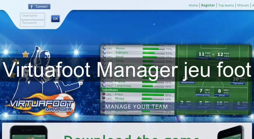 Virtuafoot Manager jeu foot