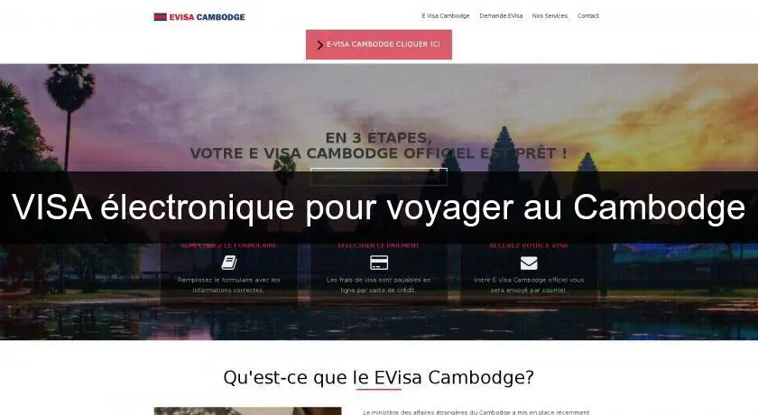 VISA électronique pour voyager au Cambodge