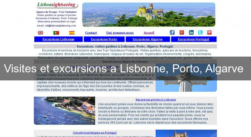 Visites et excursions a Lisbonne, Porto, Algarve 