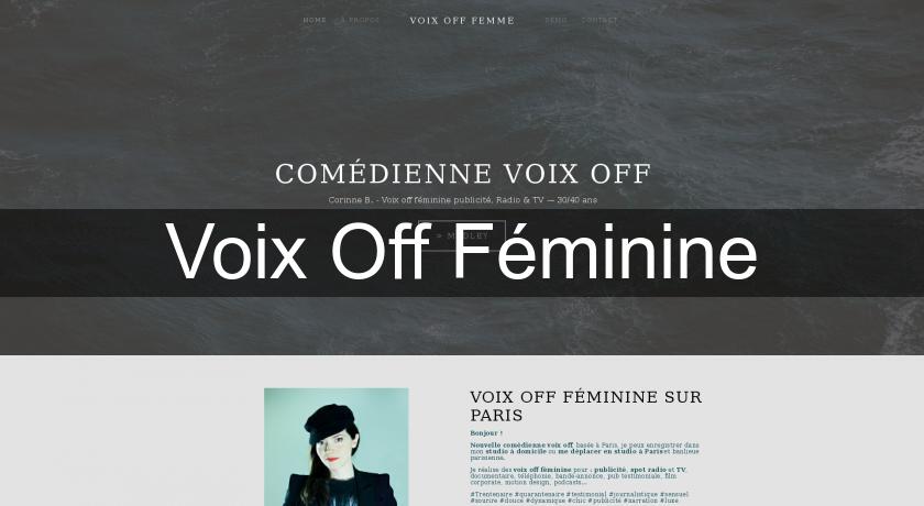 Voix Off Féminine