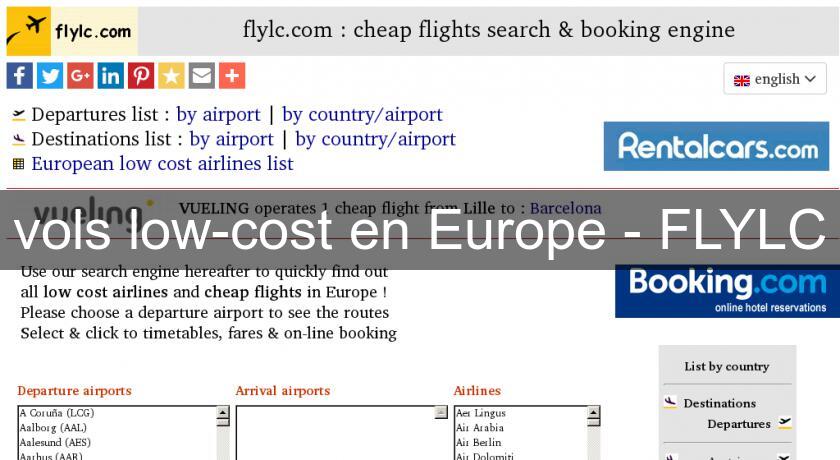 vols low-cost en Europe - FLYLC