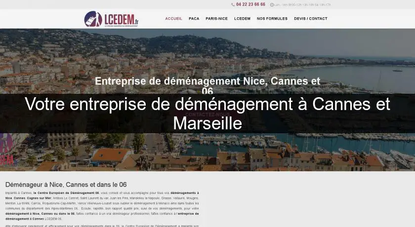 Votre entreprise de déménagement à Cannes et Marseille