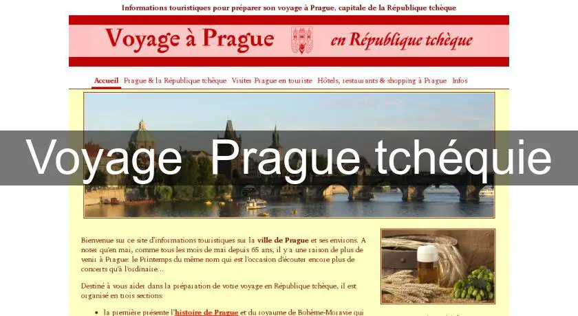 Voyage  Prague tchéquie