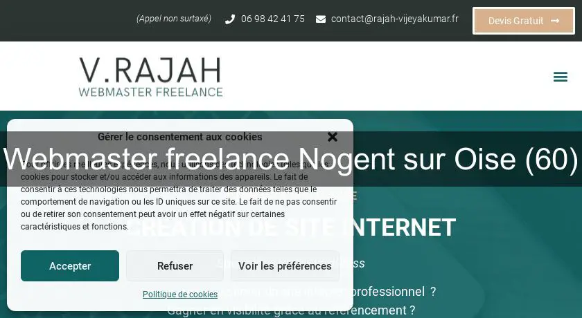 Webmaster freelance Nogent sur Oise (60)