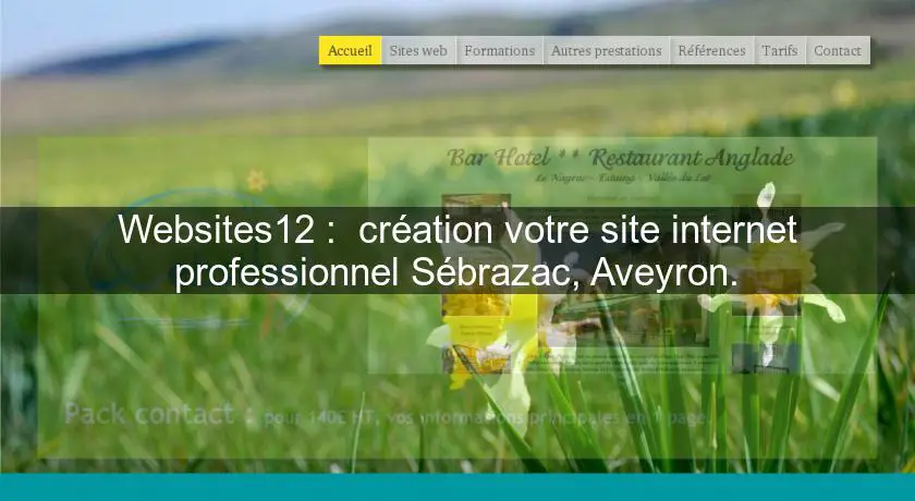 Websites12 :  création votre site internet professionnel Sébrazac, Aveyron.