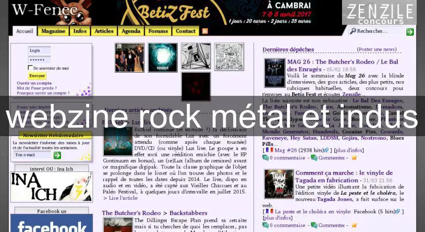 webzine rock métal et indus