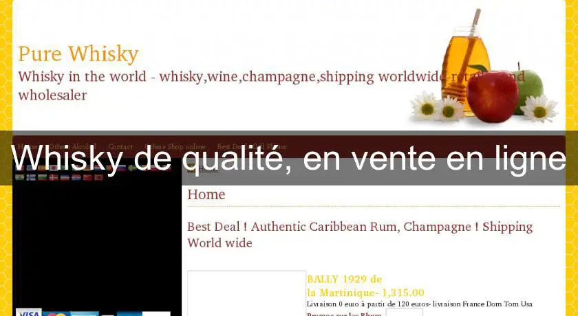 Whisky de qualité, en vente en ligne