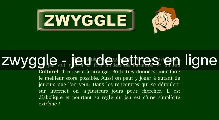 zwyggle - jeu de lettres en ligne