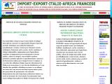 annonces import export Italie Afrique Francophone