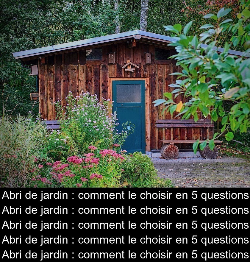 Abri de jardin : comment le choisir en 5 questions