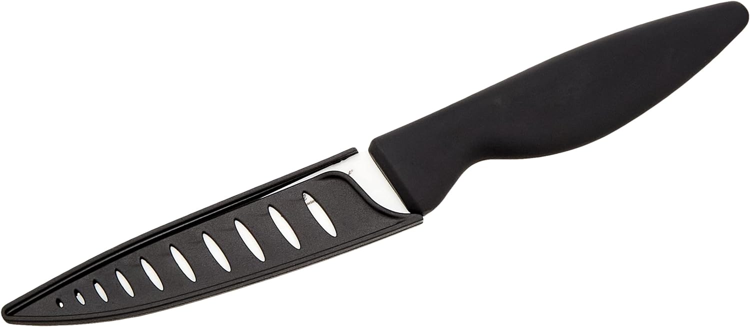 Couteau de cuisine en céramique Pradel Jean Dubost 1/10509 : lame blanche 10 cm, manche doux, présentation élégante