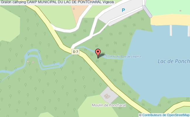 plan Camping Camp Municipal Du Lac De Pontcharal Vigeois