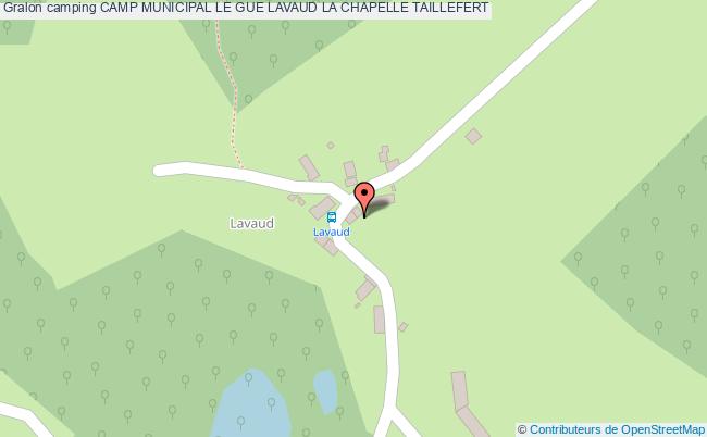 plan Camping Camp Municipal Le Gue Lavaud LA CHAPELLE TAILLEFERT