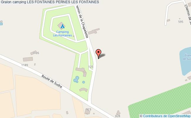 plan Camping Les Fontaines PERNES LES FONTAINES