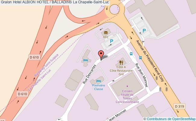 plan Albion Hotel / Balladins La Chapelle-Saint-Luc