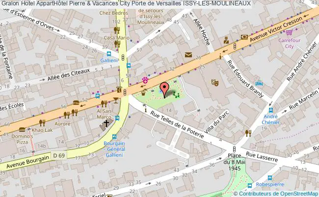 plan Résidence Apparthôtel Pierre & Vacances City Porte De Versailles ISSY-LES-MOULINEAUX