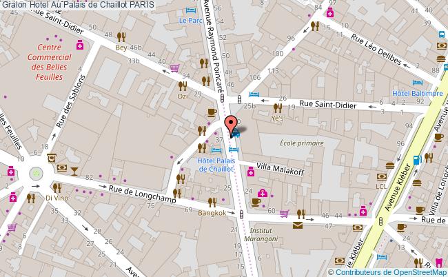 plan Hotel Au Palais De Chaillot PARIS