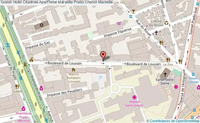 plan Citadines Apart'hotel Marseille Prado Chanot Marseille