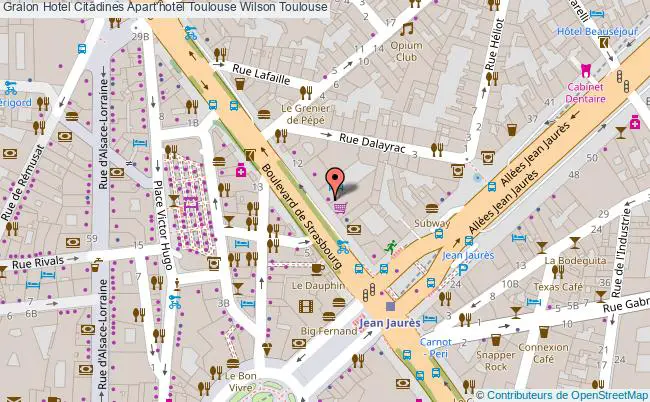 plan Citadines Apart'hotel Toulouse Wilson Toulouse