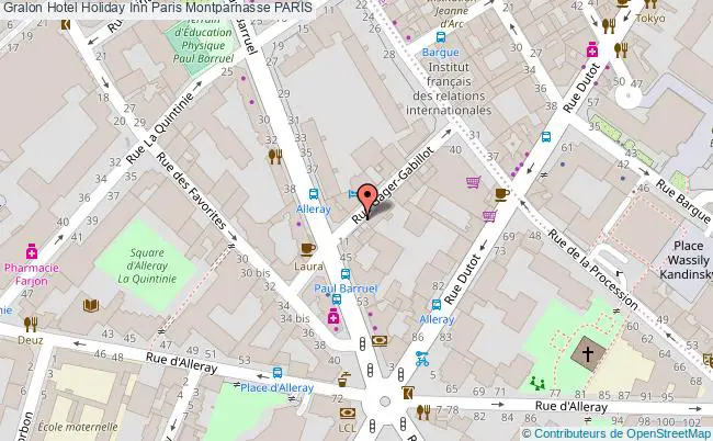 plan Hotel Holiday Inn Paris Montparnasse PARIS