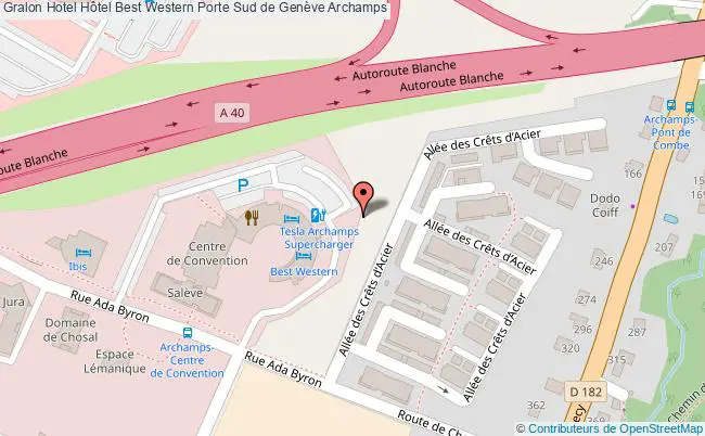 plan Hôtel Best Western Porte Sud De Genève Archamps