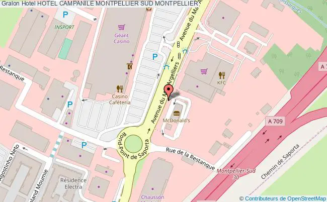 plan Hotel Campanile Montpellier Sud MONTPELLIER
