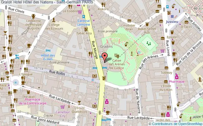 plan Hôtel Des Nations - Saint-germain PARIS