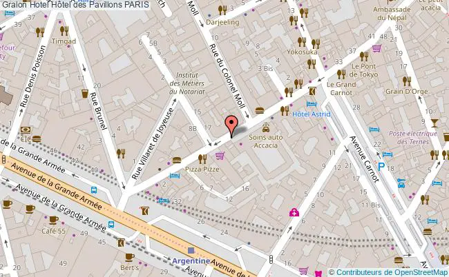 plan Hôtel Des Pavillons PARIS