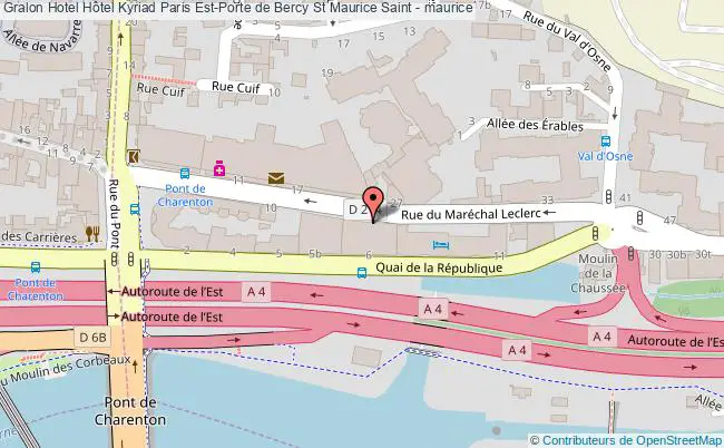 plan Hôtel Kyriad Paris Est-porte De Bercy St Maurice Saint - maurice