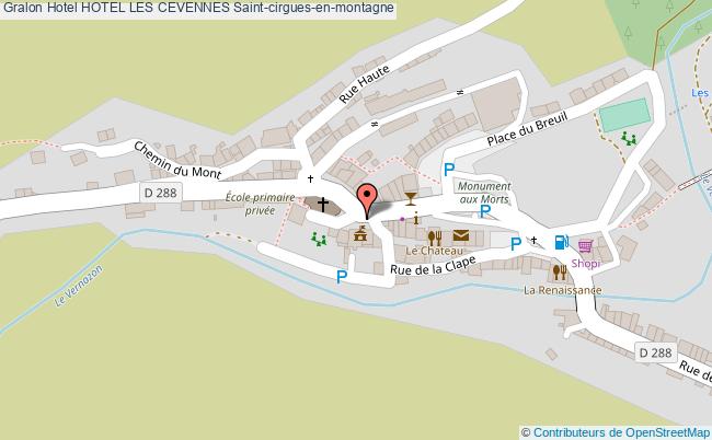 plan Hotel Les Cevennes Saint-cirgues-en-montagne