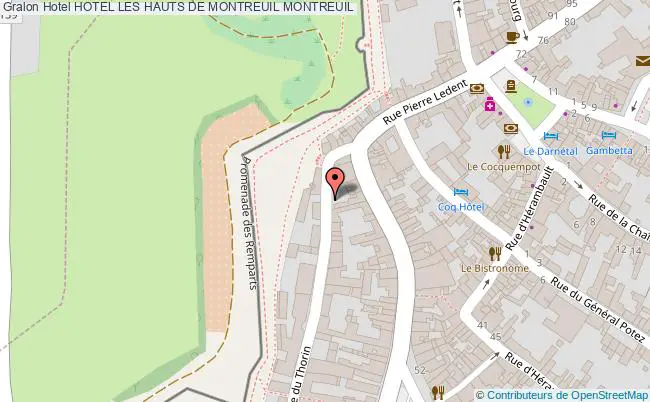 plan Hotel Les Hauts De Montreuil MONTREUIL
