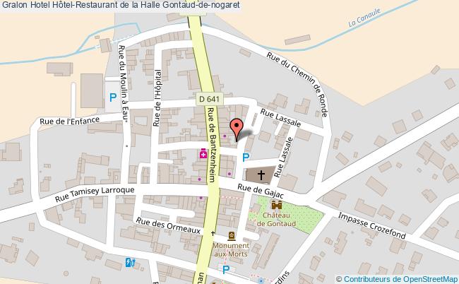 plan Hôtel-restaurant De La Halle Gontaud-de-nogaret