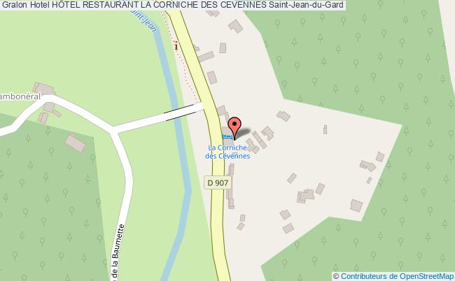 plan HÔtel Restaurant La Corniche Des Cevennes Saint-Jean-du-Gard